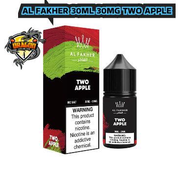 Al Fakher Two Apple vape juice packaging with warning label on a white background/ Al Fakher Two Apple Saltnic 30ml Dubai/ Al Fakher Two Apple Saltnic 30ml Abu Dhabi/ Al Fakher Two Apple Saltnic 30ml Near Me/ Al Fakher Two Apple Saltnic 30ml Al Barsha/ Al Fakher Two Apple Saltnic 30ml Damac Hills/ Al Fakher Two Apple Saltnic 30ml Palm Jumeirah\ Al Fakher Two Apple Saltnic 30ml Sharjah/ Al Fakher Two Apple Saltnic 30ml Al Ain/