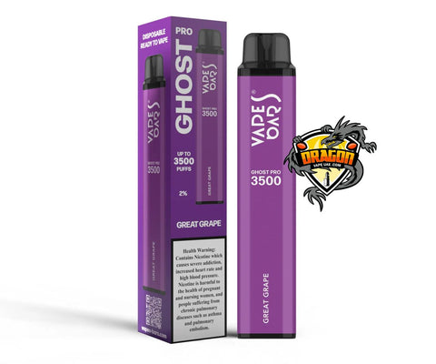 Vape Bars Ghost Pro 3500 Puffs Great Grape Flavors|