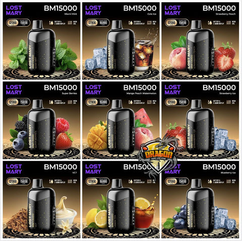 Collage of Lost Mary BM15000 vape device packaging with various flavor images./Lost Mary BM15k Puffs Dubai/Lost Mary BM15k Puffs Dubai Downtown/ Lost Mary BM15k Puffs Dubai Business Bay/ Lost Mary BM15k Puffs Abu Dhabi/ Lost Mary BM15k Puffs Near Me/ Lost Mary BM15k Puffs Al Barsha/ Lost Mary BM15k Puffs Ras Al Khima/ Damac Hills