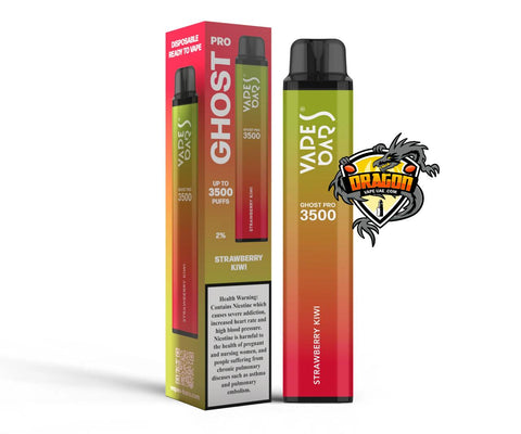 Vape Bars Ghost Pro 3500 Puffs Strawberry Kiwi|