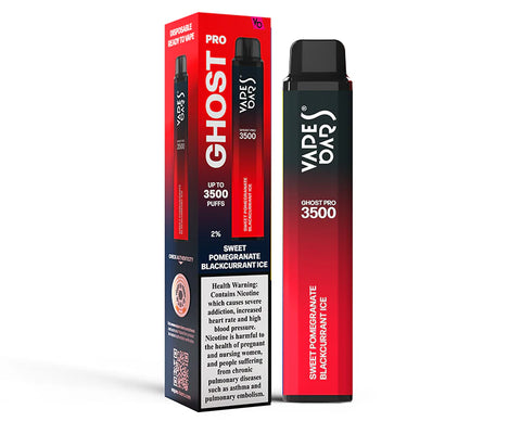 Vape Bars Ghost Pro 3500 Puffs Sweet Pomegranate Blackcurrant Ice|
