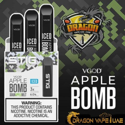 New VGOD Stig APPLE BOMB ICE Disposable  Dragon Vap AE