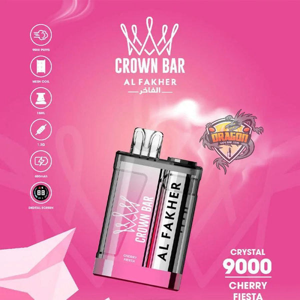 al fakher crown bar crystal 9000 Al Fakher Crystal 9000 Puffs Crown Bar Disposable Pen Dubai – Dragon Vap AE