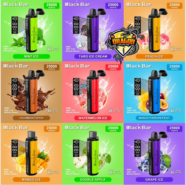 Black Bar 25000 Puffs|Shisha Disposable Vape – Dragon Vap AE