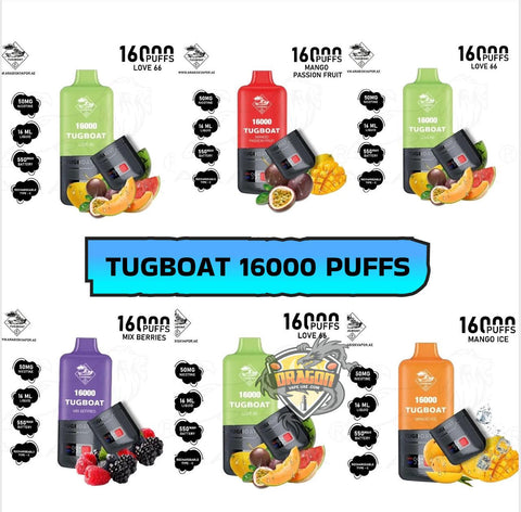 Tugboat 16000 Puff Disposable Pod KIt Dubai