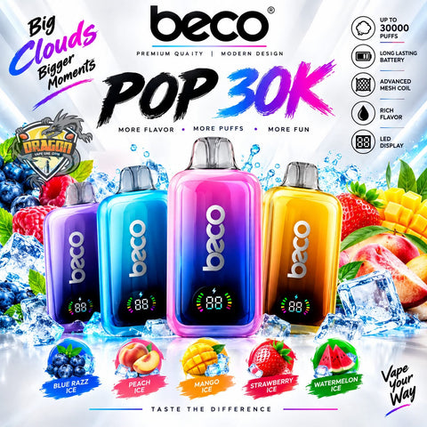 🚀 Buy BECO POP 30000 Puffs Disposable Vape 20mg Nicotine in Dubai 🌟