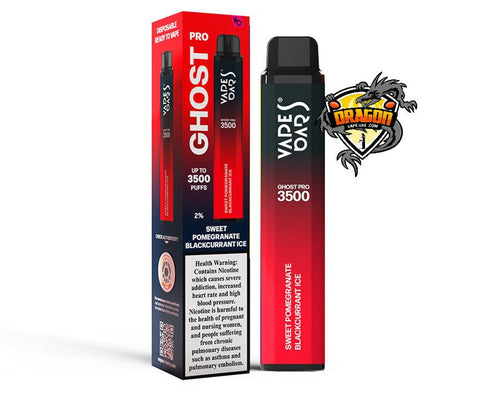 Vape Bars Ghost Pro 3500 Puffs Sweet Pomegranate Blackcurrant Ice|