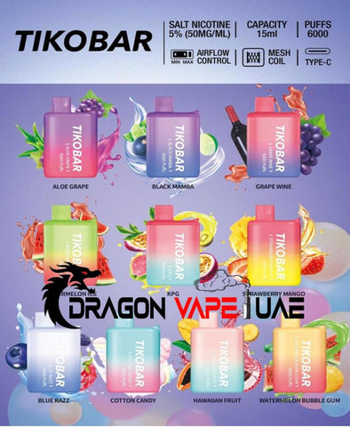 Tikobar 6000 Puffs Rechargeable Disposable Vape
