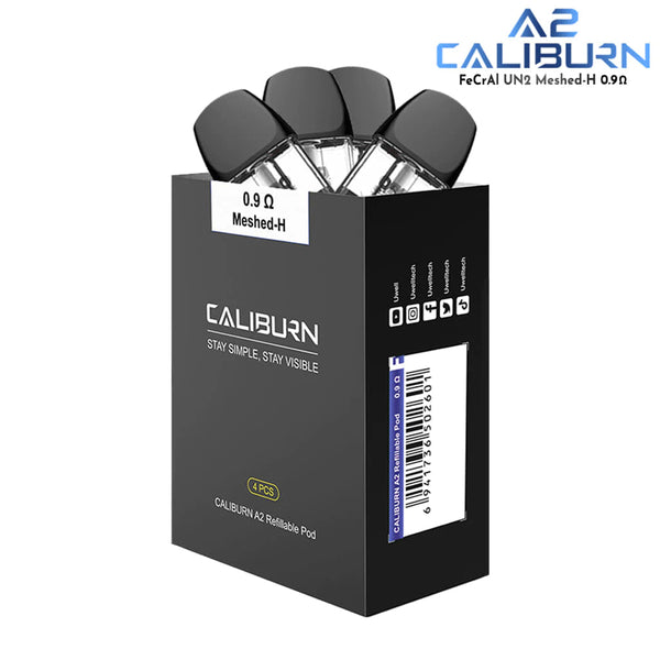 UWELL CALIBURN A2 REFILLABLE POD MESHED 0.9 OHM 4/PACK  Dragon Vap AE