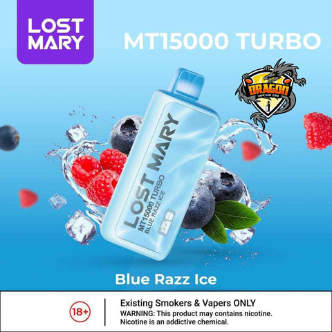 Blue Razz Ice by Lost Mary MT15000 Turbo