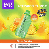 Citrus Sunrise by Lost Mary MT15000 Turbo