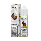 Tokyo Cappuccino vape juice bottle and packaging on a white background