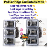 Lost Vape Ursa Pod Cartridge for Ursa Nano Kit / Ursa Baby Pod Kit / Ursa Pro Kit / Ursa Nano Pro /In Dubai