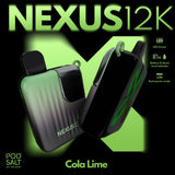 Nexus 12K Puffs Cola Lime Flavors by Pod Salt|