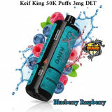 Vape device with blueberry and raspberry graphics and 'Dragon' logo on a white background