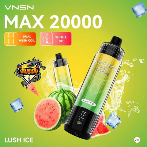 VNSN MAX 20000 PUFFS DISPOSABLE VAPE IN UAE-Dragon Vap AE