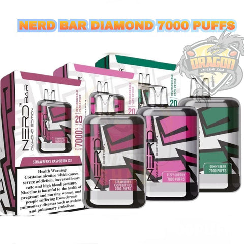 New NERD DIAMOND 7000 PUFFS DISPOSABLE VAPE IN DUBAI UAE