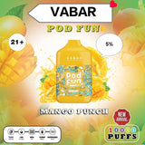 NEW VABAR POD FUN 10000 PUFFS DISPOSABLE KIT IN DUBAI UAE