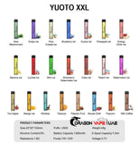 BUY YUOTO XXL DISPOSABLE VAPE 2500 PUFFS UAE