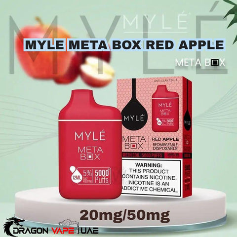 MYLE META BOX Red Apple 5000 PUFFS 20MG/50MG