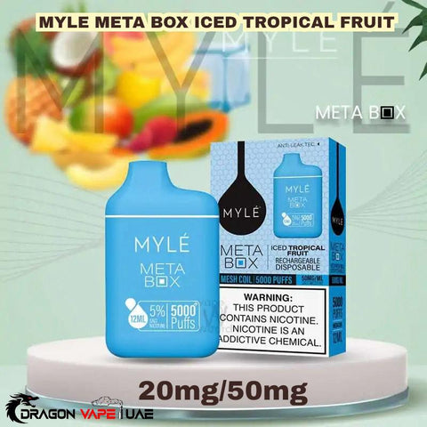 MYLE META BOX Tropical Fruits  5000 PUFFS 20MG/50MG