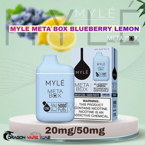 MYLE META BOX Blueberry Lemon 5000 PUFFS 20MG/50MG