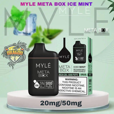 MYLE META BOX ICE MINT 5000 PUFFS 20MG/50MG