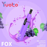 YUOTO FOX 3000 PUFFS 50MG DISPOSABLE