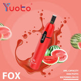 YUOTO FOX 3000 PUFFS 50MG DISPOSABLE