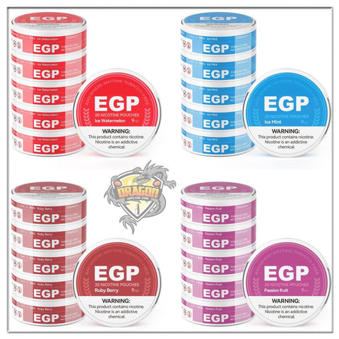 EGP Nicotine Pouches All Flavors!