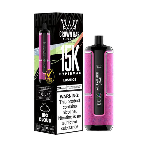 Al Fakher Crown Bar 15k Puffs Hypermax Disposable Vape Dubai