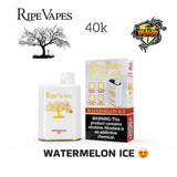 Ripe Vapes Watermelon Ice vape product and packaging on a white background