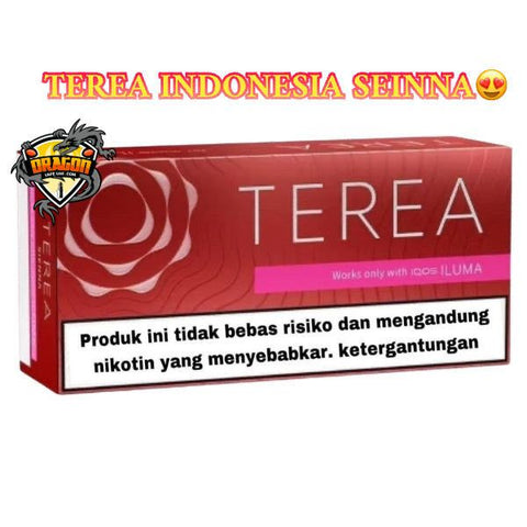 Terea Indonesia Seinna product packaging with branding and warning text.