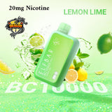 Green vape device with lemon and lime elements on a green background, featuring 'EleBar' branding.