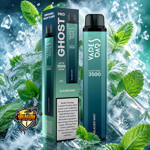 Vapes Bars Ghost Pro 3500 Puffs Glacier Mint Disposable Vape in Dubai, UAE