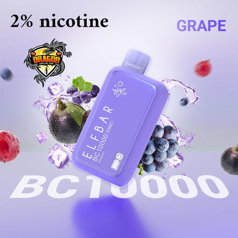 Buy ELF BAR 10000 Puffs Grape 2% (20mg) Disposable Vape in Dubai & Abu Dhabi