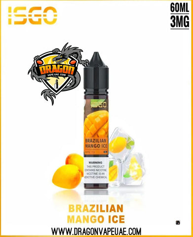 ISGO 60ML E- LIQUID 3MG/6MG BRAZILIAN MANGO ICE