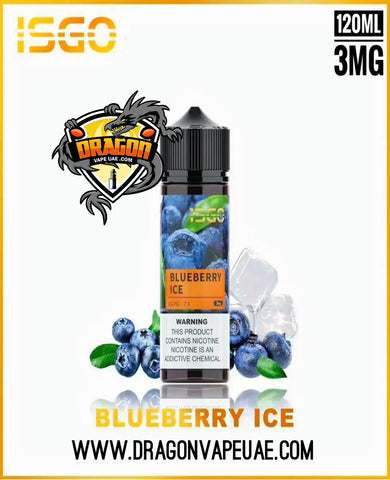 ISGO 120ML E -LIQUID 3MG BLUEBERRY ICE