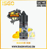 ISGO 30ML SALTNIC 25MG,50MG ALL FLAVORS