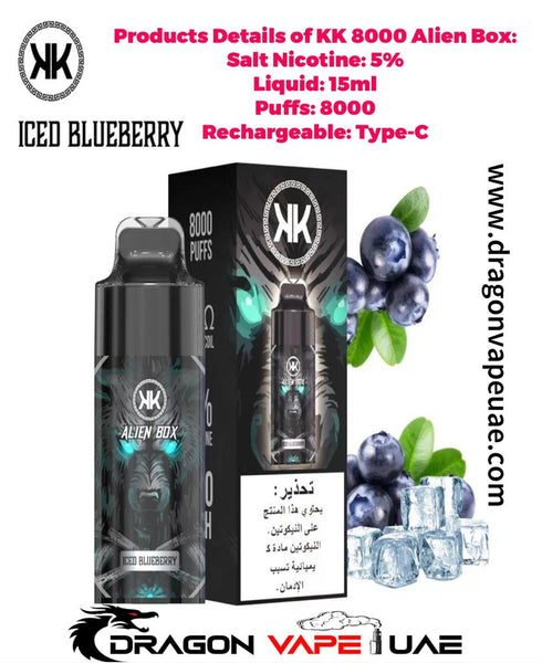 KK ALIEN BOX 8000 PUFFS DISPOSABLE 600MAH – Dragon Vap AE